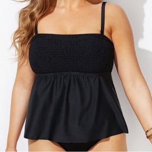 NWT Swimsuits for All Smocked Bandeau Tankini